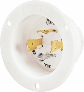 Industrial Flanged Inlet Locking Device 20A 3-Phase 250V AC 3-Pole