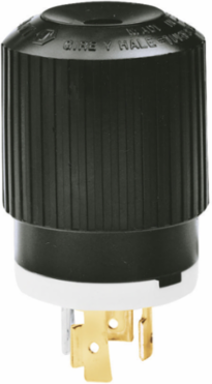 Locking Plug, 20A 3-Phase Delta 250V AC, 3-Pole 4-Wire, L15-20P, Composite Material