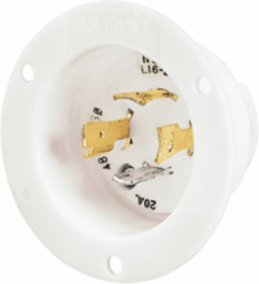 Locking Device, 20A 3-Phase Delta 480V AC, 3-Pole, 4-Wire, Flanged Inlet