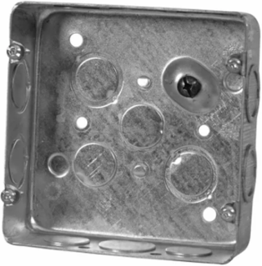 4-11/16 In. Square Box, 1-1/2 in. Deep, 30 Cu. In., with Raised Ground Screw, with Concentric, 1/2 & 3/4 in. KO (30-Pack)