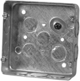 4-11/16 In. Square Box, 1-1/2 in. Deep, 30 Cu. In., with Raised Ground Screw, with Concentric, 1/2 & 3/4 in. KO (30-Pack)