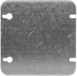 4-11/16 In. Square Cover, Flat Cover, with Concentric, 1/2 & 3/4 in. KO Opening (25-Pack)