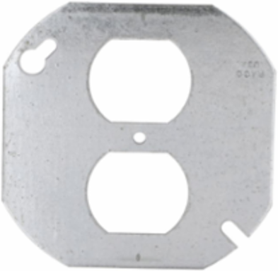 4 Inch Octagon Cover Flat for Duplex Receptacles, cULus Listed