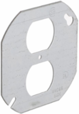 4 Inch Octagon Cover Flat for Duplex Receptacles, cULus Listed
