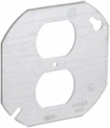 4 Inch Octagon Cover Flat for Duplex Receptacles, cULus Listed