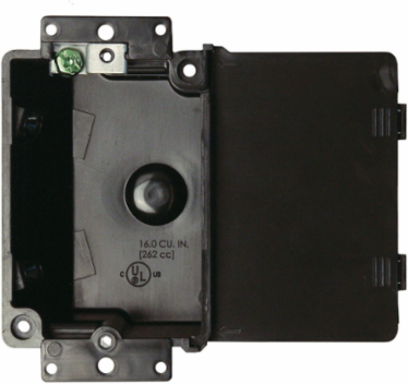 Nonmetallic Electrical Box 1-Gang 1-3/4 Inch Deep, 16 cu.in Capacity, cULus Listed