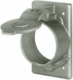 Wallplate 1-Gang Cover, 50A Locking Opening, Standard Size, Cast Aluminum