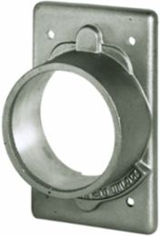 Weatherproof Cover 1-Gang Cast Aluminum for 50A Locking Plugs, 3.3 Inch Width