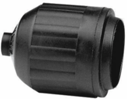 Weatherproof Midget Locking Plug Accessory for 15A Black, Dimensions 1.100 Inch