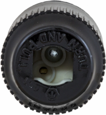 Midget Locking Male Plug, 15A 125V, 2-Pole 2-Wire, 1.25 Inch x 1.25 Inch x 1.60 Inch