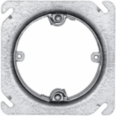 Adjustable Round Mud ring for 4" sq. boxes