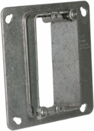4 Inch Square Adjustable Mud Ring, 1-Gang, Steel, UL Listed