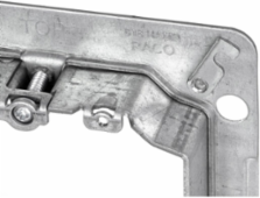 1-Gang Hinged Adjustable Mud Ring for 4 Inch Square Boxes, 1-3/8 Inch Adjustability