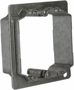4 Inch Square Adjustable Mud Ring, 2-Gang, Depth Adjustable 1/2 to 1-3/8 Inch