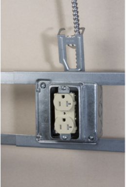 Hinged Mud Ring 1-Gang Raised 1/2 Inch for 4 Inch Square Boxes, Steel