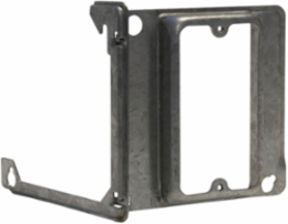 Hinged Mud Ring 1-Gang Raised 1/2 Inch for 4 Inch Square Boxes, Steel