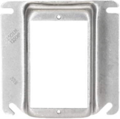 4 Inch Square Mud Ring Cover, 1-Device, 1 Inch Raised, 10.3 cu. in. Capacity