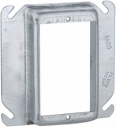 4 Inch Square Mud Ring Cover, 1-Device, 1 Inch Raised, 10.3 cu. in. Capacity