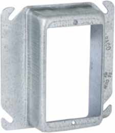 4 Inch Square Cover for 1 Device, 1-1/4 Inch Raised, Steel Material