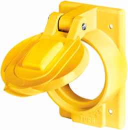 Weatherproof Cover 1-Gang 50A Locking Opening Yellow Polycarbonate 3.300 Inch Width