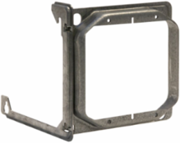 Hinged Mud Ring 2-Gang Raised 3/4 Inch for 4 Inch Square Boxes, Steel, 0.282 lb.