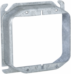4 Inch Square Cover, 2-Device, 1-1/4 Inch Raised, Steel Material
