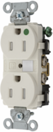 Hospital Grade Duplex Receptacle, 15A 125V, 3-Wire, Light Almond