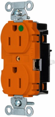Hospital Grade Receptacle, 2-Pole 3-Wire, 15A 125V, Screwless Terminal