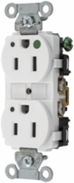 Duplex Receptacle, Hospital Grade, 15A 125V, LED Indicator