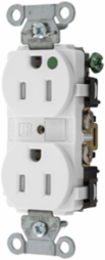 Hospital Grade Duplex Receptacle, 15A 125V, Tamper Resistant, 3-Wire