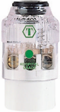 Heavy Duty Hospital Grade Female Connector Body, 15A 125V, Clear