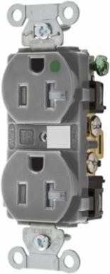 Hubbell-Pro Hospital Grade Tamper Resistant Duplex Receptacle 20A 125V