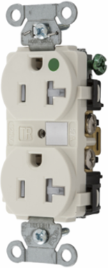 Hospital Grade Duplex Receptacle, 20A 125V, Light Almond