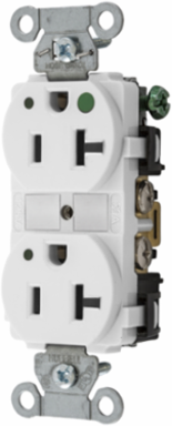 Duplex Receptacle, Hospital Grade, 20A 125V, 3-Wire, LED Indicator