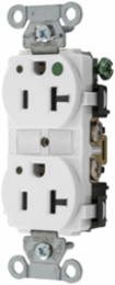 Duplex Receptacle, Hospital Grade, 20A 125V, 3-Wire, LED Indicator