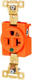 Hospital Grade Receptacle, 20A 125V, 2-Pole 3-Wire, Orange, 3.28 x 1.38 x 0.91 Inch