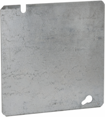 Flat Square Cover 4-11/16 Inch, Pre-Galvanized Steel, cULus Listed