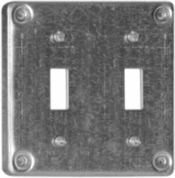 4 in. Square Cover, Surface Cover 3/8 in., 4.6 Cu. In., for Two Toggle Opening (25-Pack)