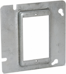 4-11/16 Inch Square Cover, 1-Gang, 1/2 Inch Raised, Steel