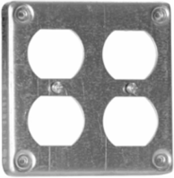 4 in. Square Cover, Surface Cover 3/8 in., 4.6 Cu. In., for Two Duplex Opening (25-Pack)