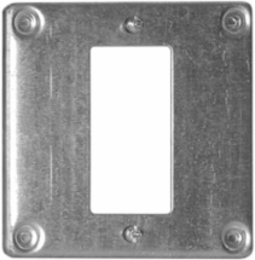 4 in. Square Cover, Surface Cover 3/8 in., 4.6 Cu. In., for 1 GFCI Opening (25-Pack)