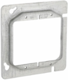 4-11/16 Inch Square Cover, 2-Device, 1/2 Inch Raised, cULus Listed