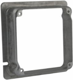 4-11/16 Inch Square Cover, 1-1/4 Inch Raised, Zinc Steel, 1/16 Inch Thick