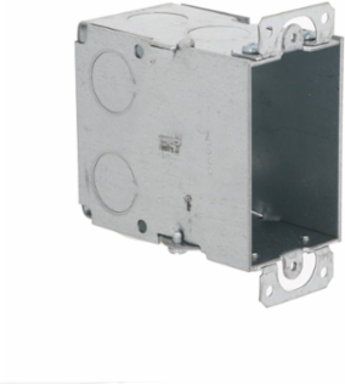 3 Inch x 2 Inch Gangable Switch Box, 3-1/2 Inch Deep, 9 Knockouts, 18 cu.in Capacity