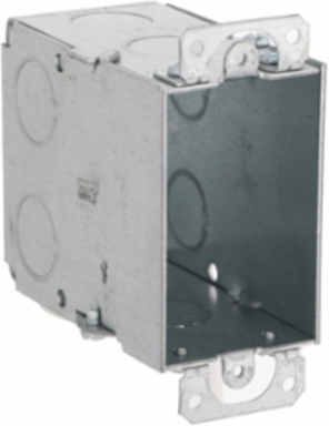 3 Inch x 2 Inch Gangable Switch Box, 3-1/2 Inch Deep, 9 Knockouts, 18 cu.in Capacity