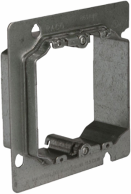Adjustable Mud Ring 4-11/16 Inch for Two Devices, UL Listed, Steel, 1-3/8 Inch Adjustability