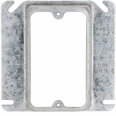4 Inch Square Cover, 1-Gang, 3/4 Inch Raised, Steel Material