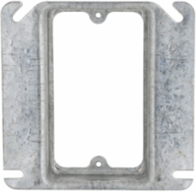 4 Inch Square Cover, 1-Gang, 3/4 Inch Raised, Steel Material