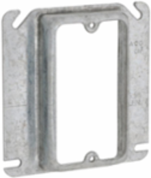 4 Inch Square Cover, 1-Gang, 3/4 Inch Raised, Steel Material