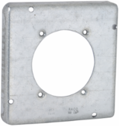 4-11/16 Inch Square Exposed Work Receptacle 30-60A, 2.625 Inch Diameter, Gray